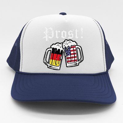 Oktoberfest Prost German American Flag Costume Trucker Hat