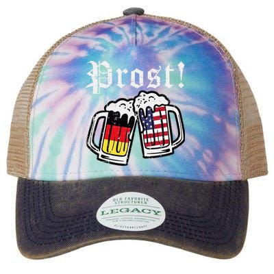 Oktoberfest Prost German American Flag Costume Legacy Tie Dye Trucker Hat