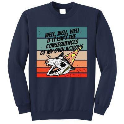 Opossum Party Hat Cartoon Humor Sarcasm Selfreflection Art Sweatshirt