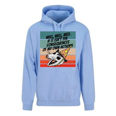 Opossum Party Hat Cartoon Humor Sarcasm Selfreflection Art Unisex Surf Hoodie