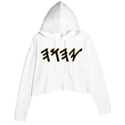 Old Paleo Hebrew Name Of God Yahuah Crop Fleece Hoodie
