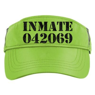 Orange Prisoner Inmate Number Halloween Costume Outfit Adult Drive Performance Visor