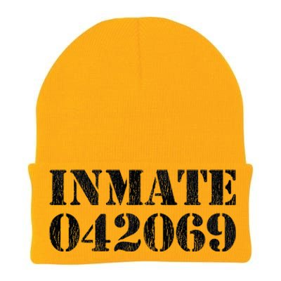 Orange Prisoner Inmate Number Halloween Costume Outfit Knit Cap Winter Beanie