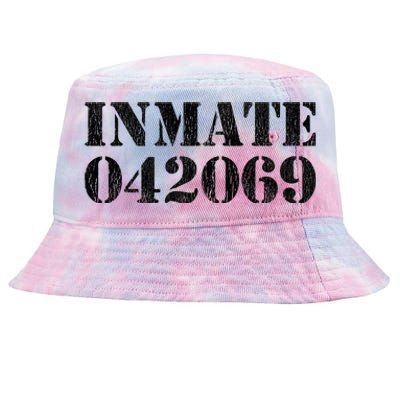 Orange Prisoner Inmate Number Halloween Costume Outfit Tie-Dyed Bucket Hat