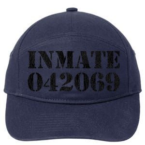 Orange Prisoner Inmate Number Halloween Costume Outfit 7-Panel Snapback Hat