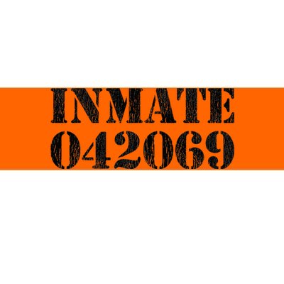 Orange Prisoner Inmate Number Halloween Costume Outfit Bumper Sticker