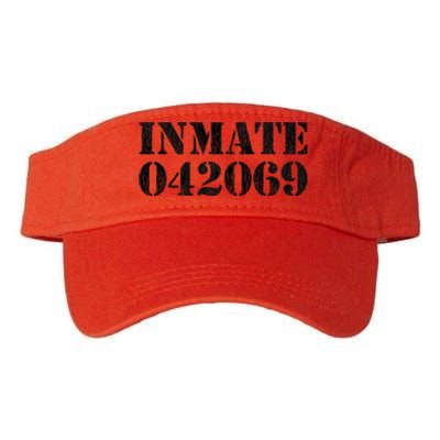 Orange Prisoner Inmate Number Halloween Costume Outfit Valucap Bio-Washed Visor