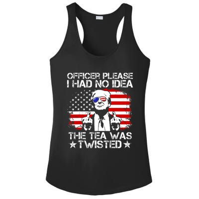 Officer Please I Had No Idea The Tea Twisted Usa Flag Trump Ladies PosiCharge Competitor Racerback Tank