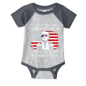 Officer Please I Had No Idea The Tea Twisted Usa Flag Trump Infant Baby Jersey Bodysuit