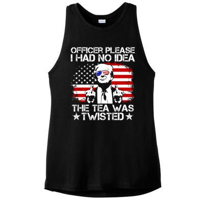 Officer Please I Had No Idea The Tea Twisted Funny Political Saying Ladies PosiCharge Tri-Blend Wicking Tank