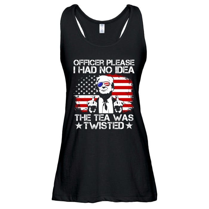 Officer Please I Had No Idea The Tea Twisted Funny Political Saying Ladies Essential Flowy Tank