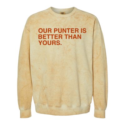 Our Punter Is Better Than Yours Colorblast Crewneck Sweatshirt