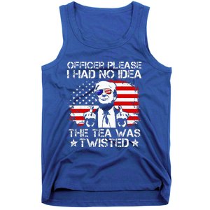 Officer Please I Had No Idea The Tea Twisted Usa Flag Trump Tank Top