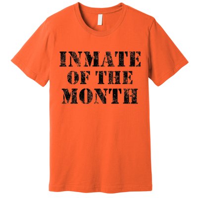 Orange Prison Jail Inmate Prisoner Funny Halloween Costume Premium T-Shirt
