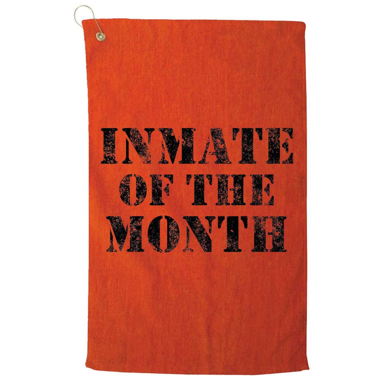 Orange Prison Jail Inmate Prisoner Funny Halloween Costume Golf Towel