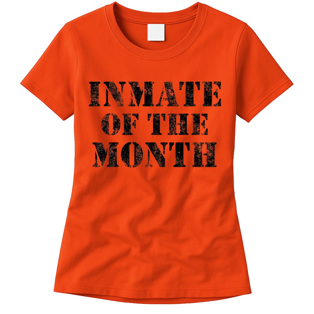 Orange Prison Jail Inmate Prisoner Funny Halloween Costume Womens T-Shirt