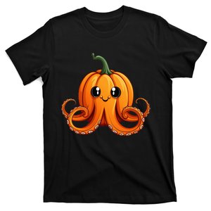 Octopus Pumpkin Lazy Halloween Party Costume T-Shirt