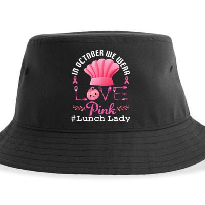 October Pink Lunch Lady Halloween Sustainable Bucket Hat