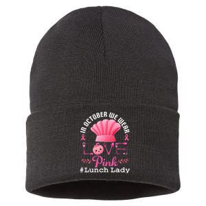 October Pink Lunch Lady Halloween Sustainable Knit Beanie