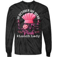 October Pink Lunch Lady Halloween Tie-Dye Long Sleeve Shirt