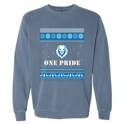 One Pride Lions Head Ugly Christmas Funny Gift Garment-Dyed Sweatshirt