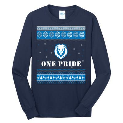 One Pride Lions Head Ugly Christmas Funny Gift Tall Long Sleeve T-Shirt