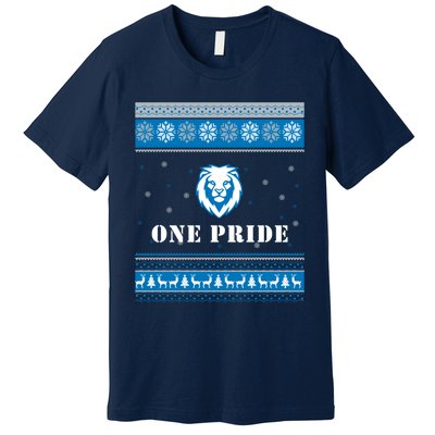 One Pride Lions Head Ugly Christmas Funny Gift Premium T-Shirt