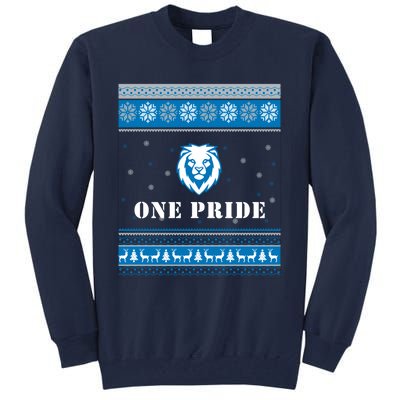 One Pride Lions Head Ugly Christmas Funny Gift Tall Sweatshirt