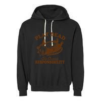 Opossum Possum Lover Play Dead To Avoid Responsibility Garment-Dyed Fleece Hoodie
