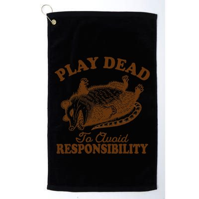 Opossum Possum Lover Play Dead To Avoid Responsibility Golf Towel