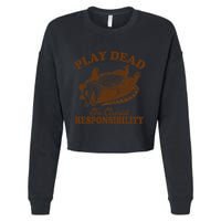 Opossum Possum Lover Play Dead To Avoid Responsibility Cropped Pullover Crew
