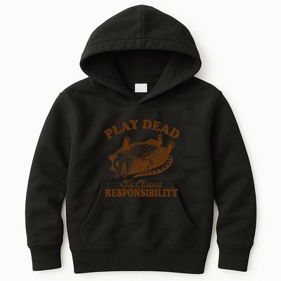 Opossum Possum Lover Play Dead To Avoid Responsibility Kids Hoodie