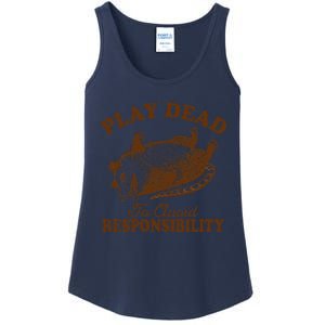 Opossum Possum Lover Play Dead To Avoid Responsibility Ladies Essential Tank