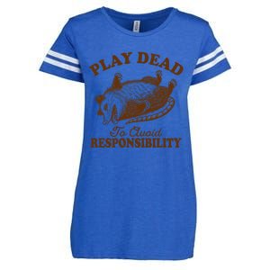 Opossum Possum Lover Play Dead To Avoid Responsibility Enza Ladies Jersey Football T-Shirt