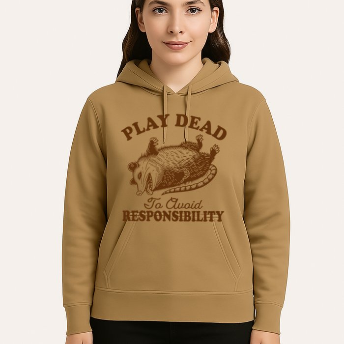 Opossum Possum Lover Play Dead To Avoid Responsibility Hoodie