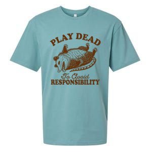 Opossum Possum Lover Play Dead To Avoid Responsibility Sueded Cloud Jersey T-Shirt