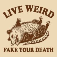 Opossum Possum Lover Live Weird Fake Your Death Zip Tote Bag