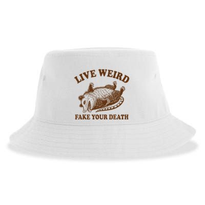 Opossum Possum Lover Live Weird Fake Your Death Sustainable Bucket Hat