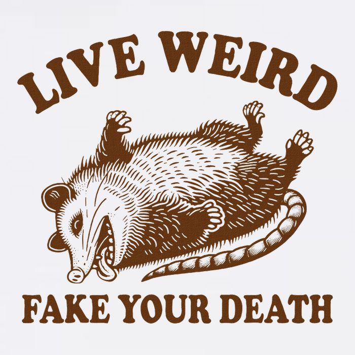 Opossum Possum Lover Live Weird Fake Your Death 11oz C Handle Ceramic Mug
