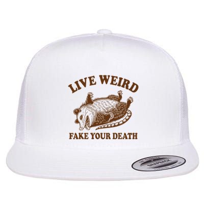 Opossum Possum Lover Live Weird Fake Your Death Flatbill Hat