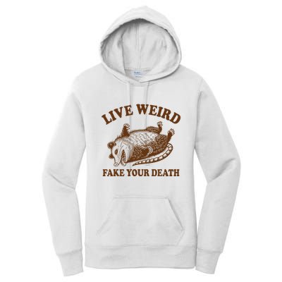 Opossum Possum Lover Live Weird Fake Your Death Women's Pullover Hoodie
