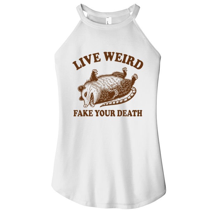 Opossum Possum Lover Live Weird Fake Your Death Women's Perfect Tri Rocker Tank