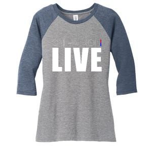 On Patrol Live Cop Women's Tri-Blend 3/4-Sleeve Raglan Shirt