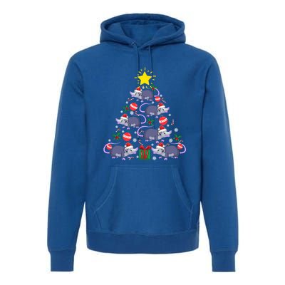 Opossum Possum Lover Christmas Tree Costume Xmas Gift Premium Hoodie