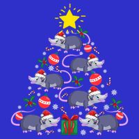 Opossum Possum Lover Christmas Tree Costume Xmas Gift Baby Bodysuit