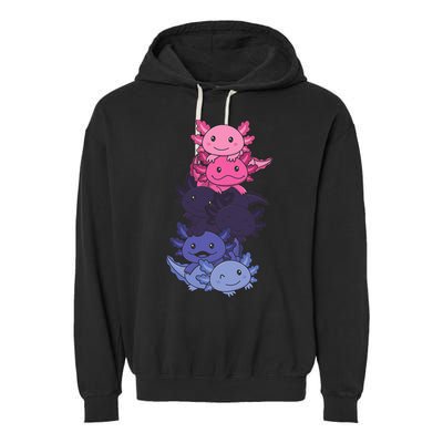 Omnisexual Pride LGBTQ Axolotl  Garment-Dyed Fleece Hoodie