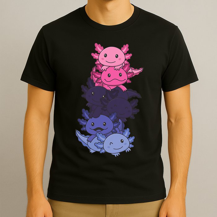 Omnisexual Pride LGBTQ Axolotl  T-Shirt