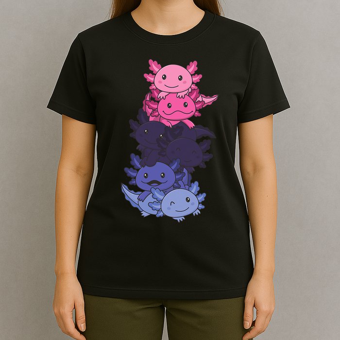 Omnisexual Pride LGBTQ Axolotl  T-Shirt