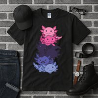 Omnisexual Pride LGBTQ Axolotl  Tall T-Shirt