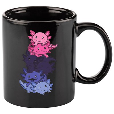 Omnisexual Pride LGBTQ Axolotl  11oz C Handle Ceramic Mug